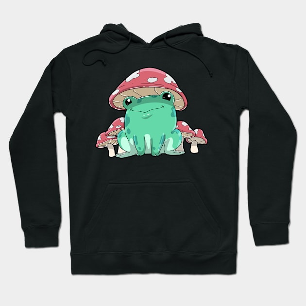 Frog Mushroom Kawaii Anime Hoodie by KAWAIITEE